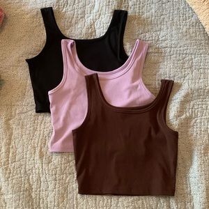 Workout crop tank top